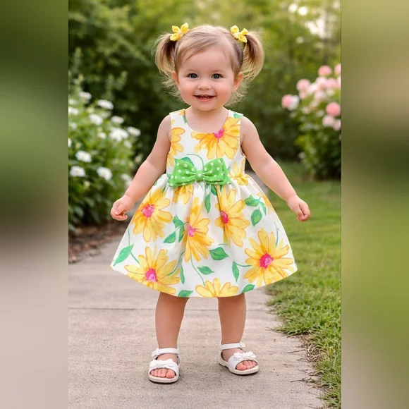 Bonnie Baby Spring Floral Dress - Picture 1 of 4